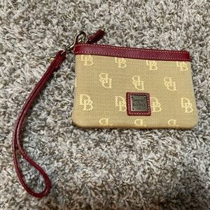 Dooney & Bourke Wristlet wallet small zippered clutch pouch monogram